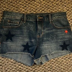 Old Navy, Boyfriend Shorts, stars on front and back, size 8 reg